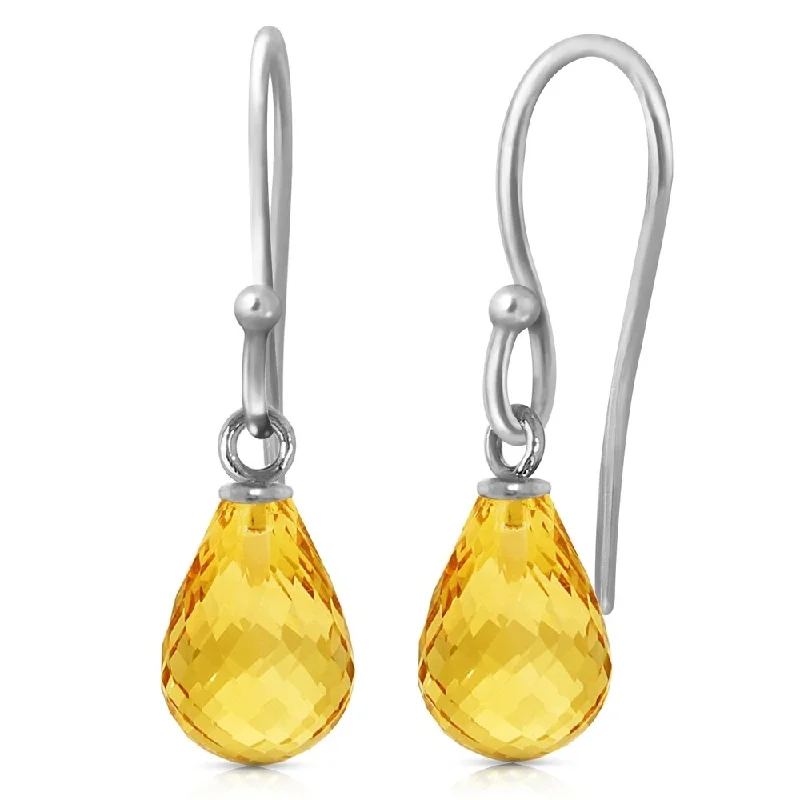 2.7 CTW 14K Solid White Gold Learn to Love Citrine Earrings