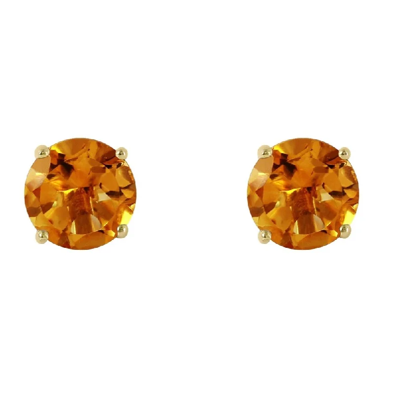 3.1 Carat 14K Solid Gold I Saw The Sun Citrine Earrings