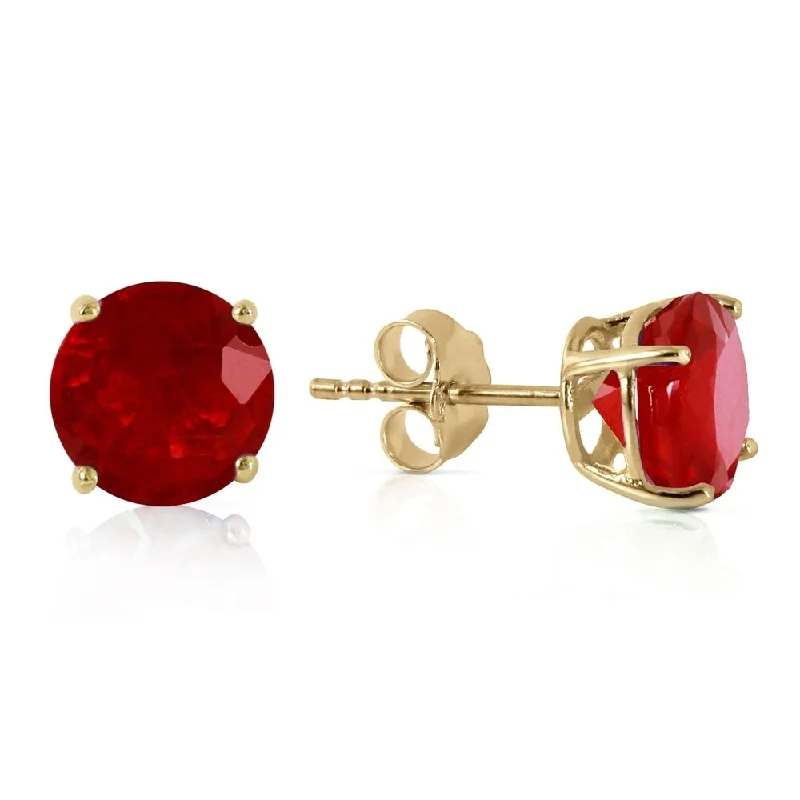 3.5 CTW 14K Solid Gold Sweet Countenance Ruby Earrings