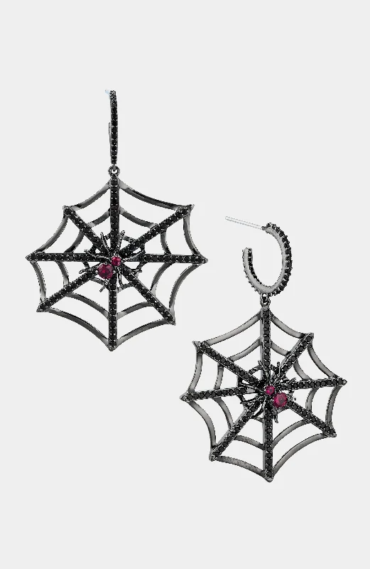 AJOA SPOOKY WEB DROP EARRINGS