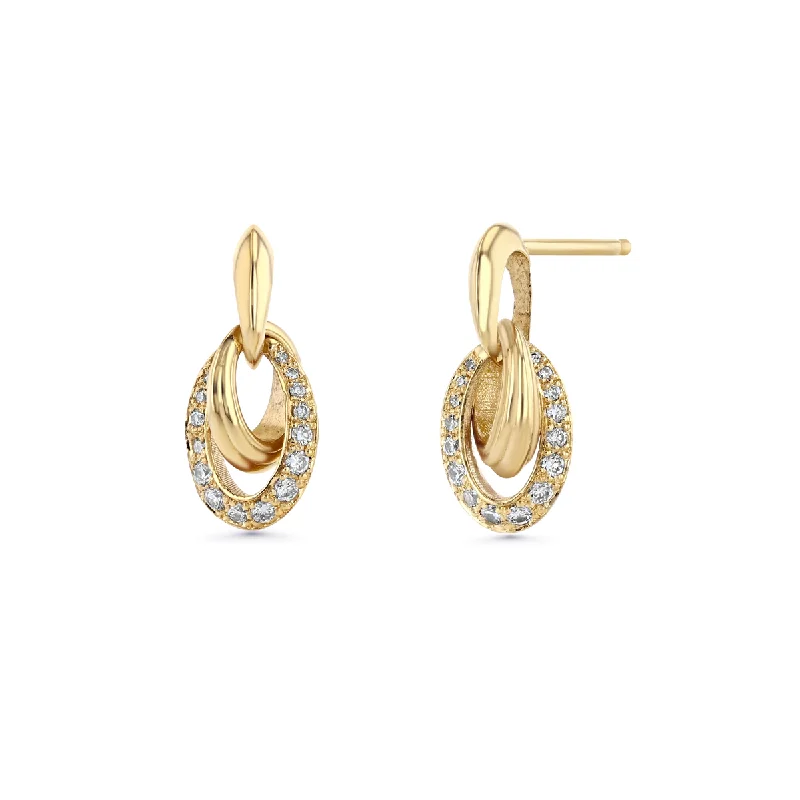 Crescent Link Drop Earrings