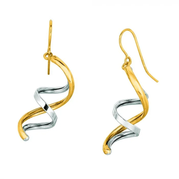 Double Swirl Drop Earrings