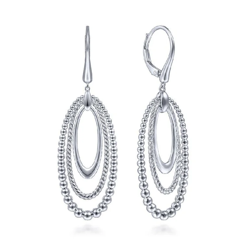 925 Sterling Silver Bujukan and Rope Drop Earrings