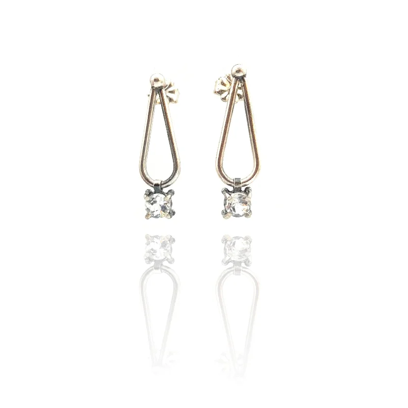 White Topaz Drop Earrings