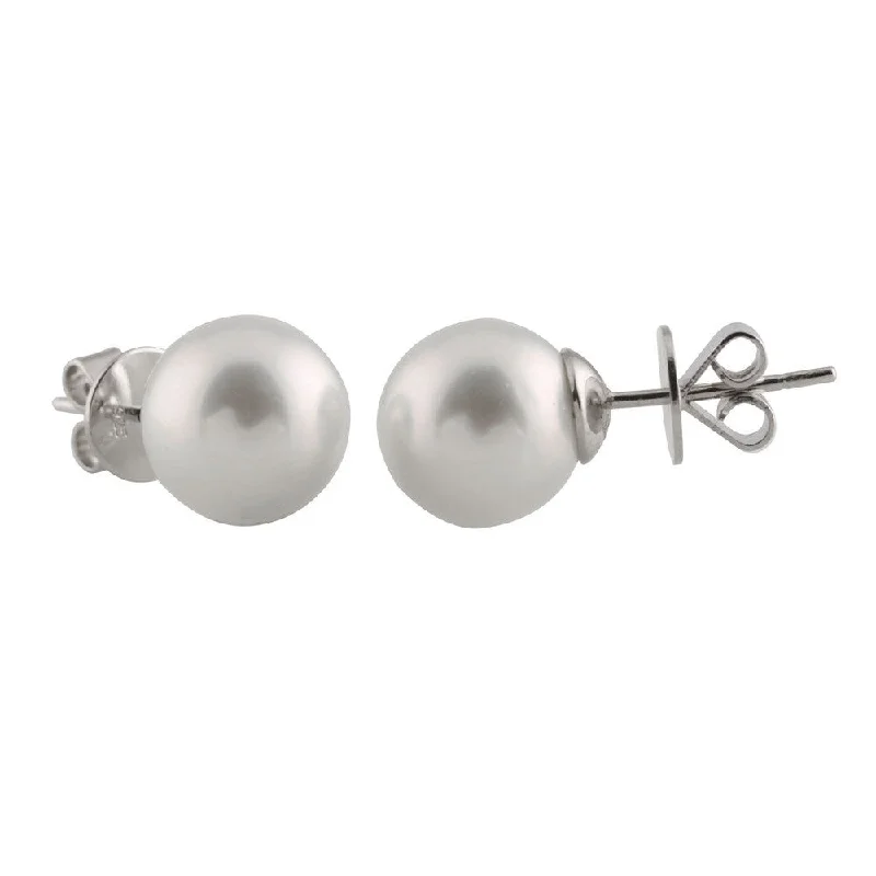 14k White Gold White South Sea Pearl Studs