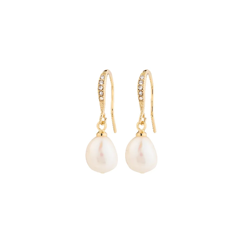 JASMIN pearl earrings gold-plated