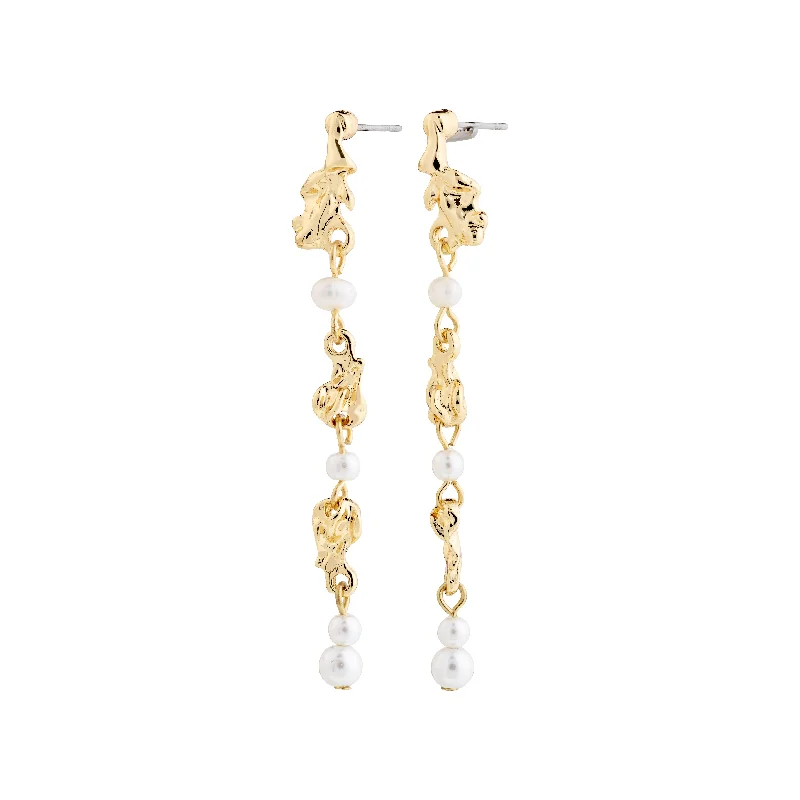 SLOAN pearl earrings gold-plated