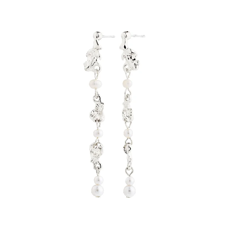 SLOAN pearl earrings silver-plated