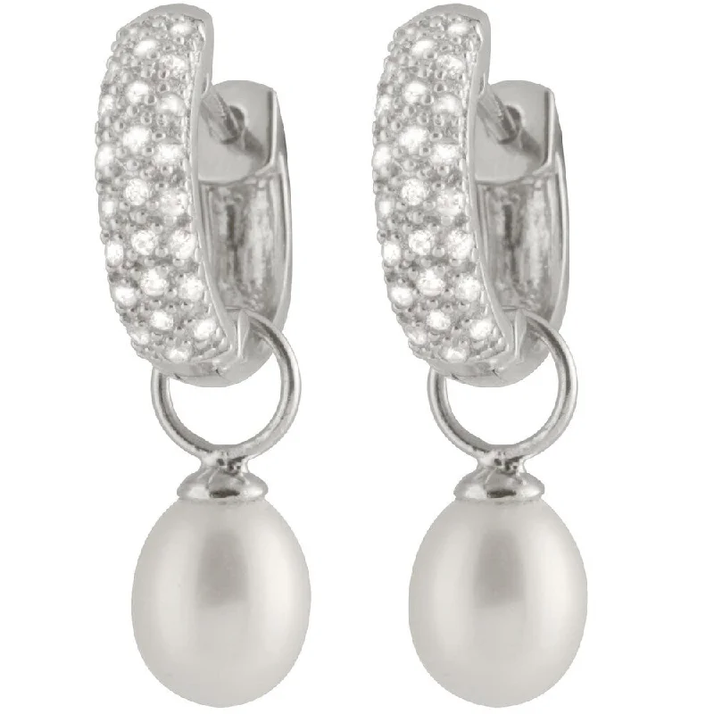 Sterling Silver Freshwater Pearl Interchangeable Earrings (7-8mm)