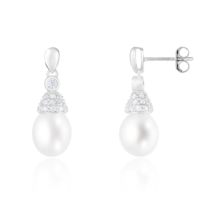 Stud Push Back Pearl Earrings