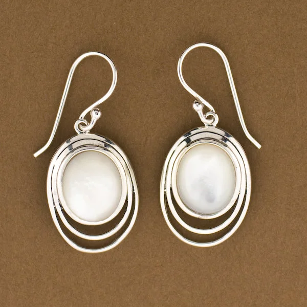 Tiered Mother of Pearl Earrings